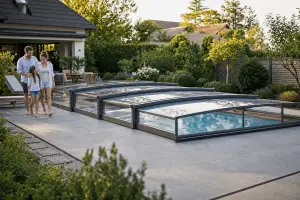 Disfruta de una piscina ideal todo el año con nuestras cubiertas: mayor seguridad, estética, y ahorro en químicos y agua. Mejora tu hogar y alarga la temporada de baño.